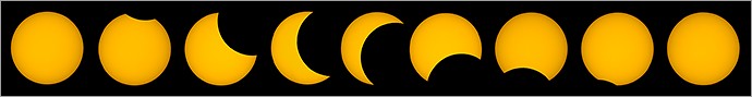 Chapelet de l'éclipse partielle de Soleil du 03-10-2005 (CANON 5D + Lunette 80ED + 2x)
