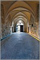 Abbaye de Royaumont (Oise) passage menant au cloitre  CANON 5D + fisheye EF 15mm F/D 2,8