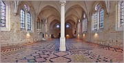 Réfectoire de l'Abbaye de Royaumont en vue panoramique (CANON 20D + EF 17-40 L)