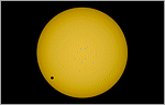 Animation du transit de Vénus devant le Soleil, le 08 juin 2004 (CANON 10D + MTO)