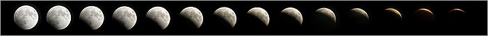 Chapelet de l'eclipse totale de Lune du 16 mai 2003 (CANON 10D)