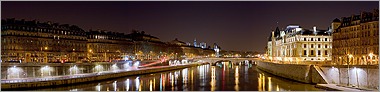 Panoramique de la Seine et des quais de la Conciergerie & Mégisserie (CANON 20D + EF 17-40 L)